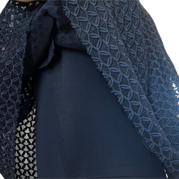 Maje Rosianne Black Fit and Flare Eyelet Dress Cocktail Party Occasion Size Med - Picture 13 of 16